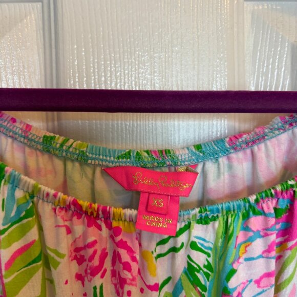 Lilly Pulitzer Lana Skort Romper Pop Up Lilly of the Jungle Floral Stretch XS - Picture 2 of 13